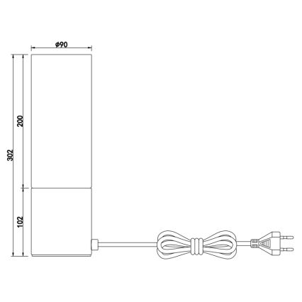 Globo - Stona lampa na dodir 1xE27/25W/230V pr. 9 cm crno