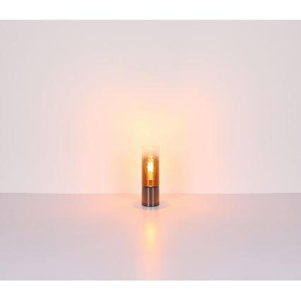Globo - Stona lampa na dodir 1xE27/25W/230V pr. 9 cm crno/bakrena