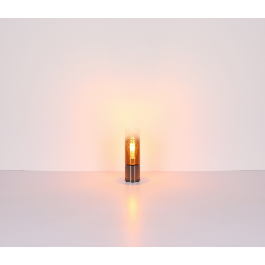Globo - Stona lampa na dodir 1xE27/25W/230V pr. 9 cm crno/bakrena
