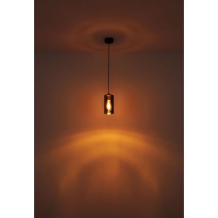 Globo - Luster na sajli 1xE27/25W/230V pr. 11 cm crno