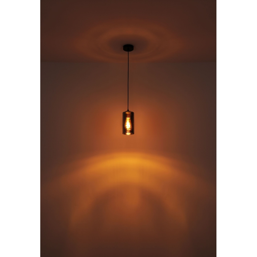 Globo - Luster na sajli 1xE27/25W/230V pr. 11 cm crno