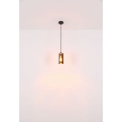 Globo - Luster na sajli 1xE27/25W/230V pr. 11 cm crno