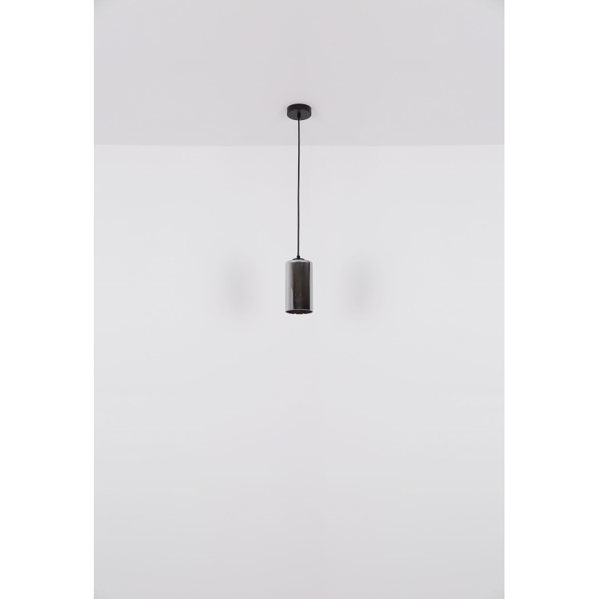 Globo - Luster na sajli 1xE27/25W/230V pr. 11 cm crno