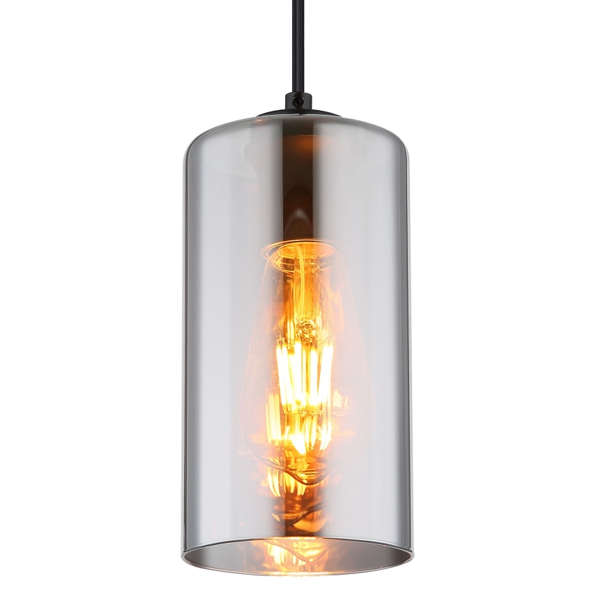 Globo - Luster na sajli 1xE27/25W/230V pr. 11 cm crno