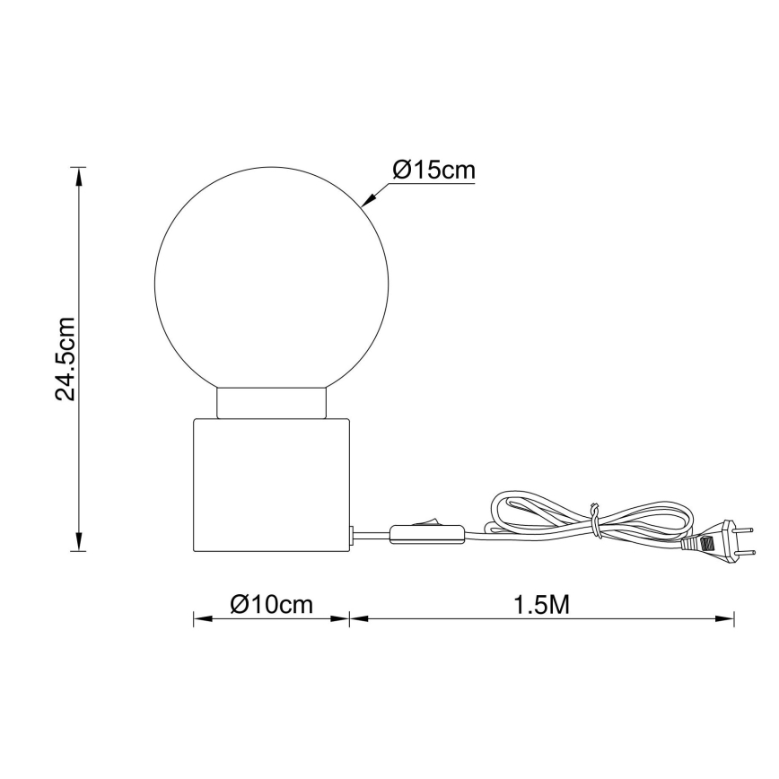 Globo - Stona lampa 1xE14/25W/230V crno