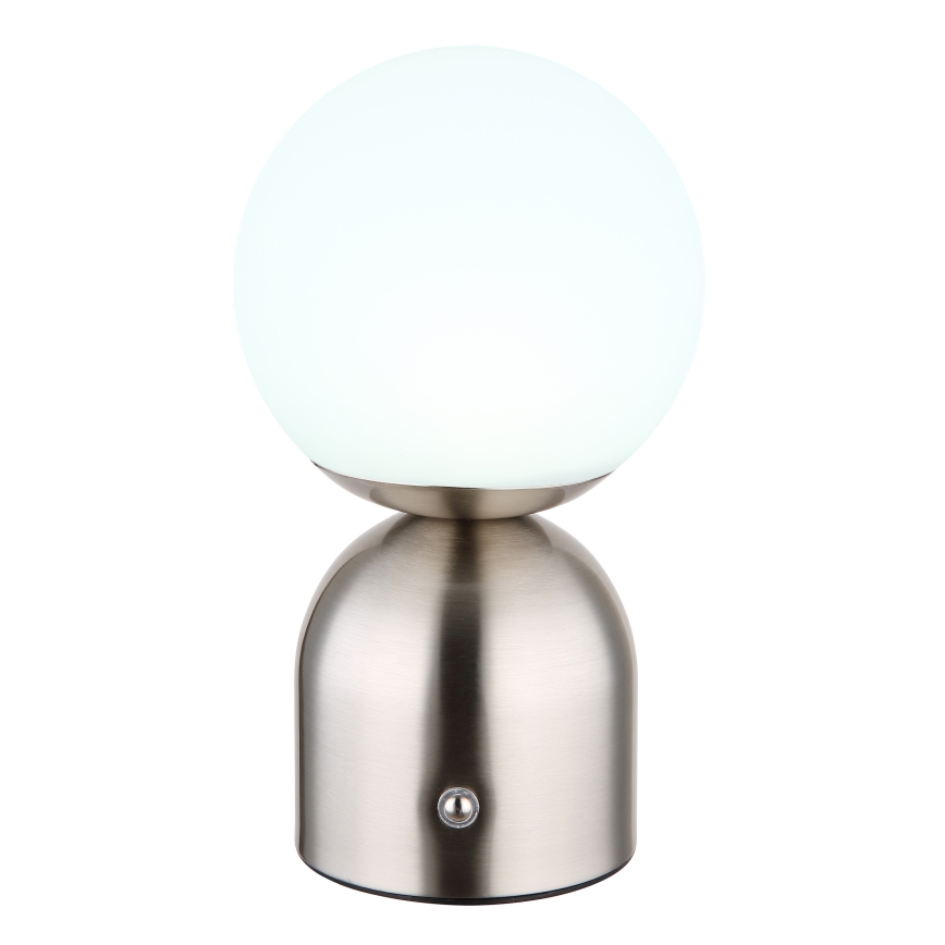 Globo - LED Prigušiva stona lampa na dodir LED/2,5W/3,7V 2700K/4000K/6500K 1800 mAh USB mat krom