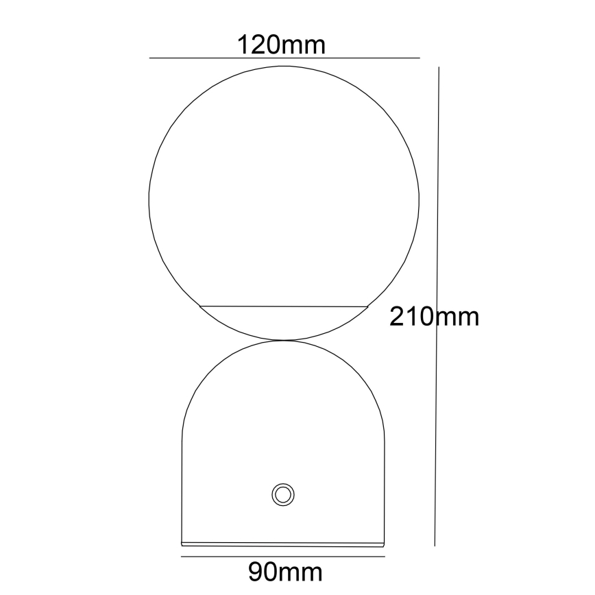 Globo - LED Prigušiva stona lampa na dodir LED/2,5W/3,7V 2700/4000/6500K 1800 mAh USB bela