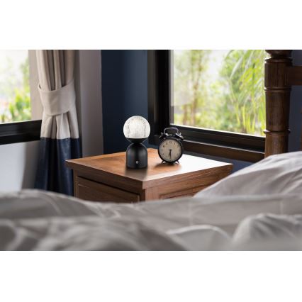 Globo - LED Prigušiva stona lampa na dodir LED/2,5W/3,7V 2700/4000/6500K 1800 mAh USB crno