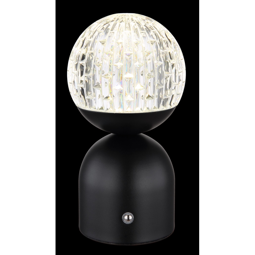 Globo - LED Prigušiva stona lampa na dodir LED/2,5W/3,7V 2700/4000/6500K 1800 mAh USB crno