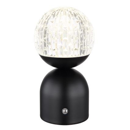 Globo - LED Prigušiva stona lampa na dodir LED/2,5W/3,7V 2700/4000/6500K 1800 mAh USB crno