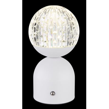Globo - LED Prigušiva stona lampa na dodir LED/2,5W/3,7V 2700/4000/65000K 1800 mAh USB bela