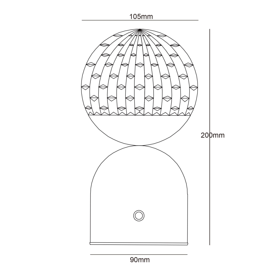 Globo - LED Prigušiva stona lampa na dodir LED/2,5W/3,7V 2700/4000/65000K 1800 mAh USB bela
