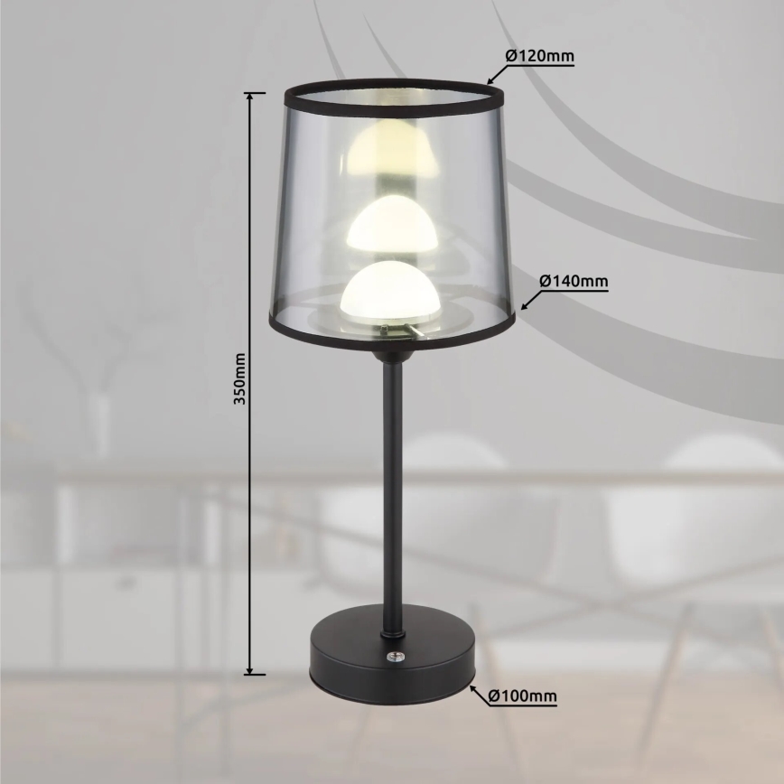 Globo - LED Prigušiva punjiva dodirna stona lampa LED/2,5W/3,7V 2700/4000/6500K 1800 mAh crno