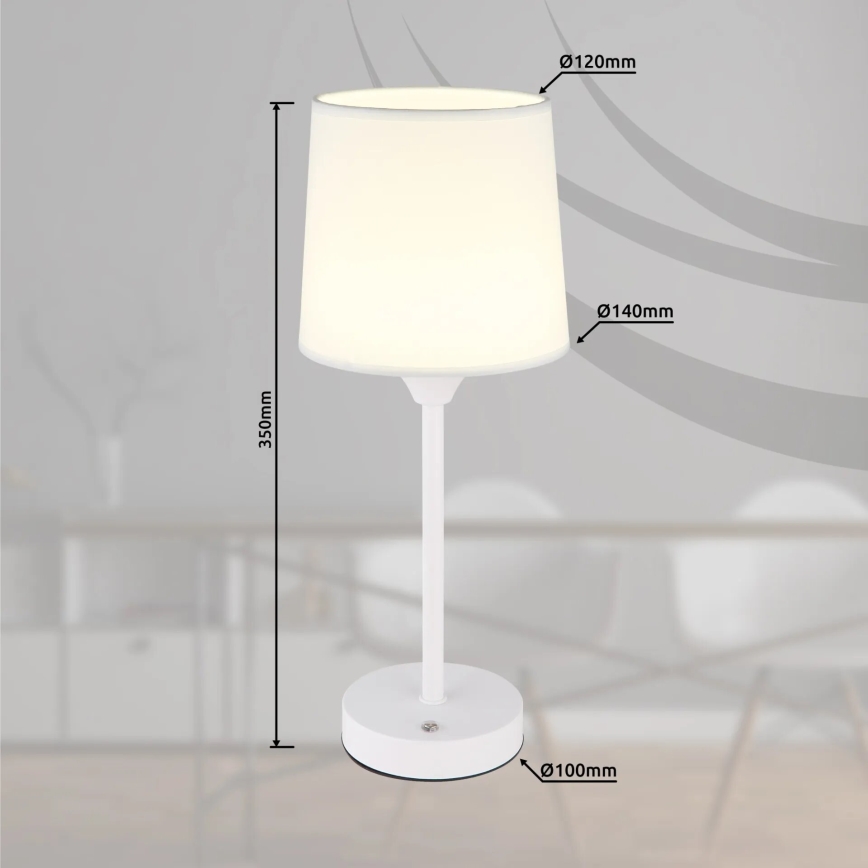 Globo - LED Prigušiva punjiva dodirna stona lampa LED/2,5W/3,7V 2700/4000/6500K 1800 mAh bela