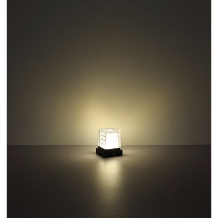 Globo - LED Prigušiva stona lampa na dodir LED/2,5W/3,7V 2700K/4000K/6500K 1800 mAh USB crno