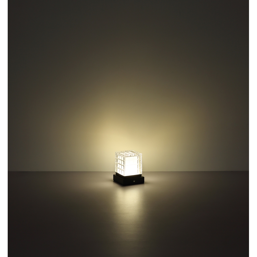 Globo - LED Prigušiva stona lampa na dodir LED/2,5W/3,7V 2700K/4000K/6500K 1800 mAh USB crno