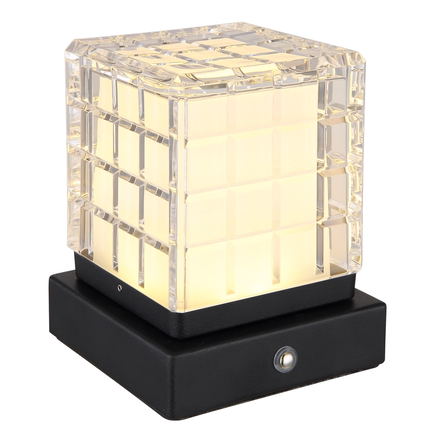 Globo - LED Prigušiva stona lampa na dodir LED/2,5W/3,7V 2700K/4000K/6500K 1800 mAh USB crno