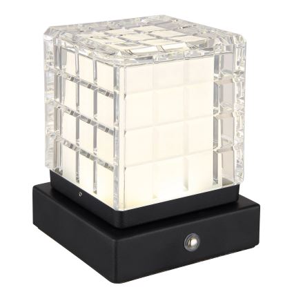 Globo - LED Prigušiva stona lampa na dodir LED/2,5W/3,7V 2700K/4000K/6500K 1800 mAh USB crno