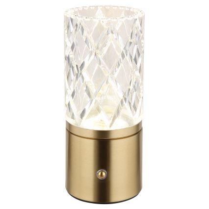 Globo - LED Prigušiva stona lampa na dodir LED/2,5W/3,7V 2700K/4000K/6500K 1800 mAh USB zlatna
