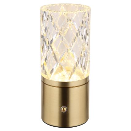 Globo - LED Prigušiva stona lampa na dodir LED/2,5W/3,7V 2700K/4000K/6500K 1800 mAh USB zlatna
