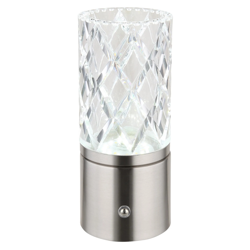 Globo - LED Prigušiva stona lampa na dodir LED/2,5W/3,7V 2700K/4000K/6500K 1800 mAh USB mat krom