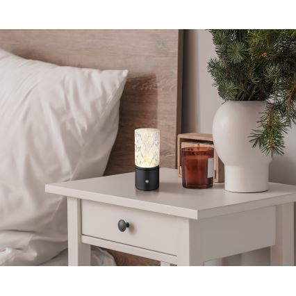 Globo - LED Prigušiva stona lampa na dodir LED/2,5W/3,7V 2700K/4000K/6500K 1800 mAh USB crno