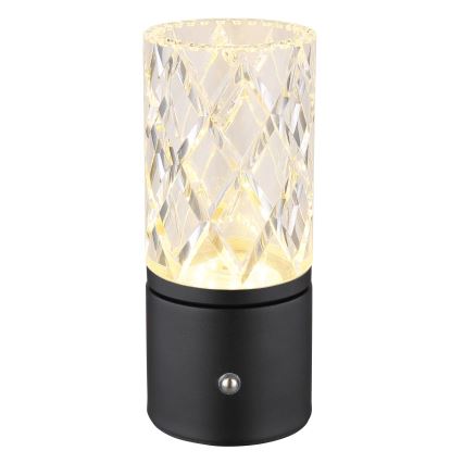 Globo - LED Prigušiva stona lampa na dodir LED/2,5W/3,7V 2700K/4000K/6500K 1800 mAh USB crno