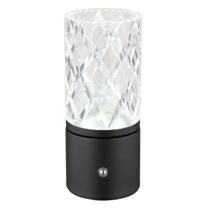 Globo - LED Prigušiva stona lampa na dodir LED/2,5W/3,7V 2700K/4000K/6500K 1800 mAh USB crno