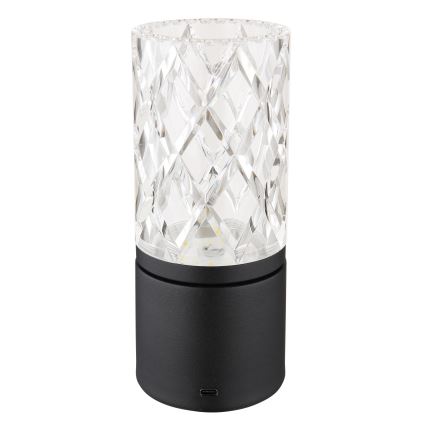 Globo - LED Prigušiva stona lampa na dodir LED/2,5W/3,7V 2700K/4000K/6500K 1800 mAh USB crno