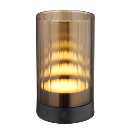Globo - LED Vanjska prigušivi punjiva dodirna stona lampa LED/2W/3,7V 2700/4000/6500K 1200mAh IP44 braon