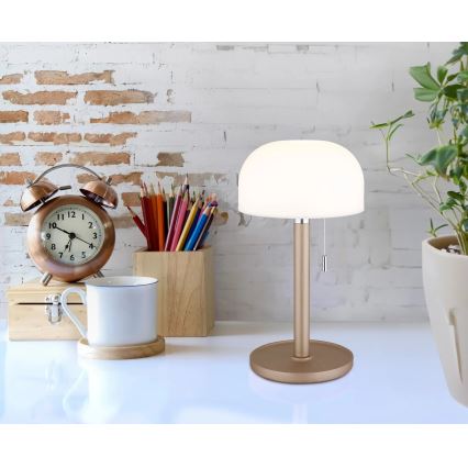 Globo - LED Punjiva stona lampa LED/1,5W/3,7V 3000/4200/6000K 1800mAh braon