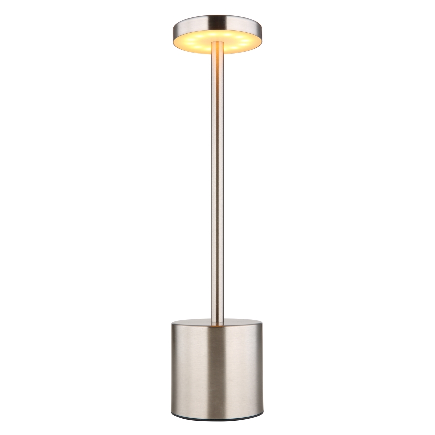 Globo - LED Prigušiva stona lampa na dodir LED/1,2W/3,7V 2000K/3500K/7000K 1200 mAh USB mat krom