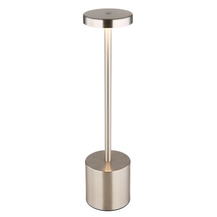 Globo - LED Prigušiva stona lampa na dodir LED/1,2W/3,7V 2000K/3500K/7000K 1200 mAh USB mat krom