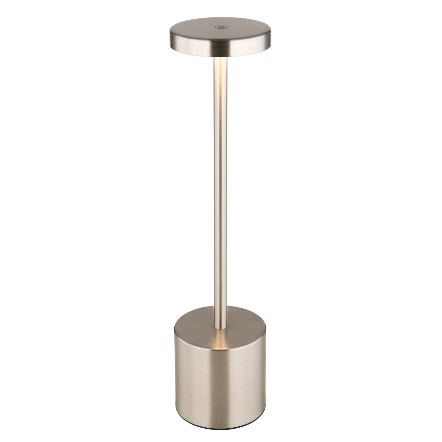 Globo - LED Prigušiva stona lampa na dodir LED/1,2W/3,7V 2000K/3500K/7000K 1200 mAh USB mat krom