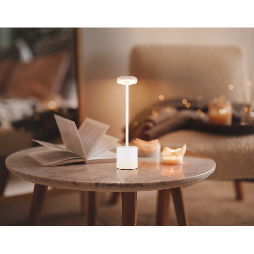 Globo - LED Prigušiva stona lampa na dodir LED/1,2W/3,7V 2000K/3500K/7000K 1200 mAh USB bela