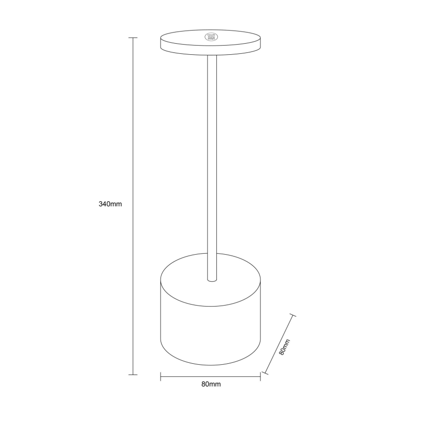 Globo - LED Prigušiva stona lampa na dodir LED/1,2W/3,7V 2000K/3500K/7000K 1200 mAh USB bela