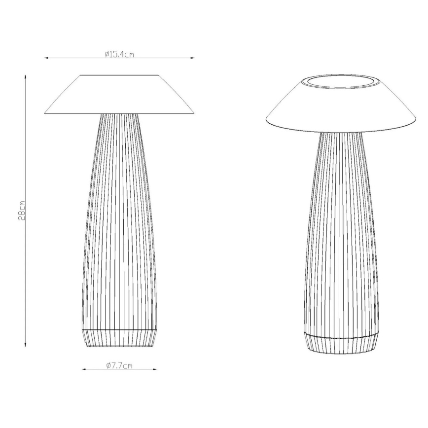 Globo - LED Prigušiva punjiva dodirna stona lampa LED/1W/3,7V 3000K 1200mAh crno