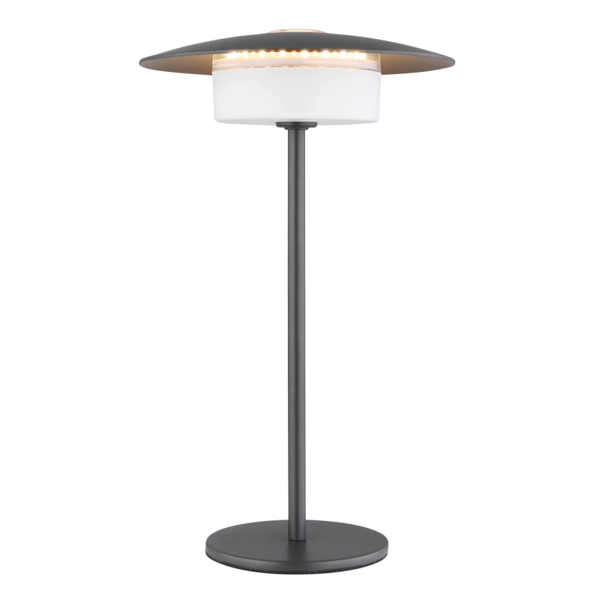 Globo - LED spoljna punjiva dodirna stona lampa LED/3W/3,7V 1800/2700/3000K IP44 1800 mAh siva