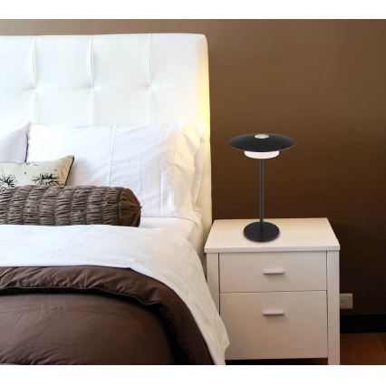 Globo - LED spoljašnja punjiva dodirna stona lampa LED/3W/3,7V 1800/2700/3000K IP44 1800 mAh crna