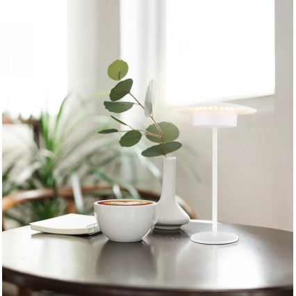 Globo - Punjiva LED spoljna stona lampa na dodir LED/3W/3,7V 1800/2700/3000K IP44 1800 mAh bela