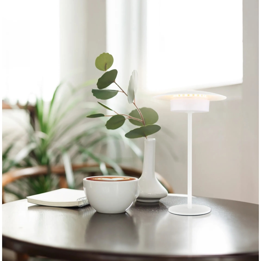 Globo - Punjiva LED spoljna stona lampa na dodir LED/3W/3,7V 1800/2700/3000K IP44 1800 mAh bela