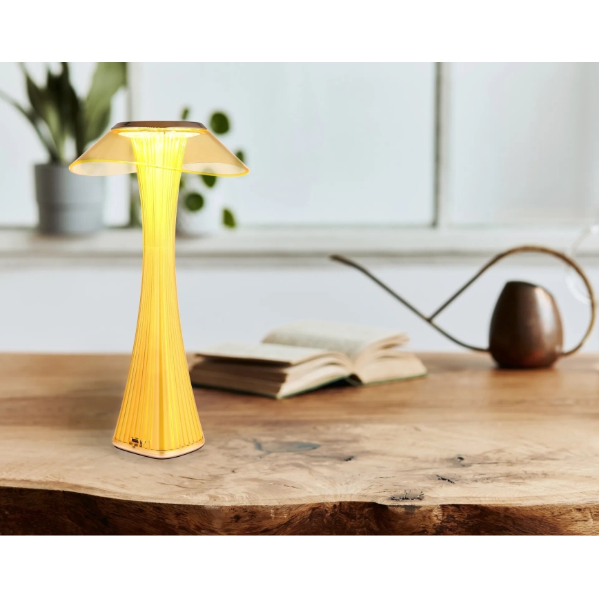 Globo - LED Prigušiva punjiva stona lampa LED/2,5W/3,7V 1200mAh 2700K/4500K/6500K zlatna