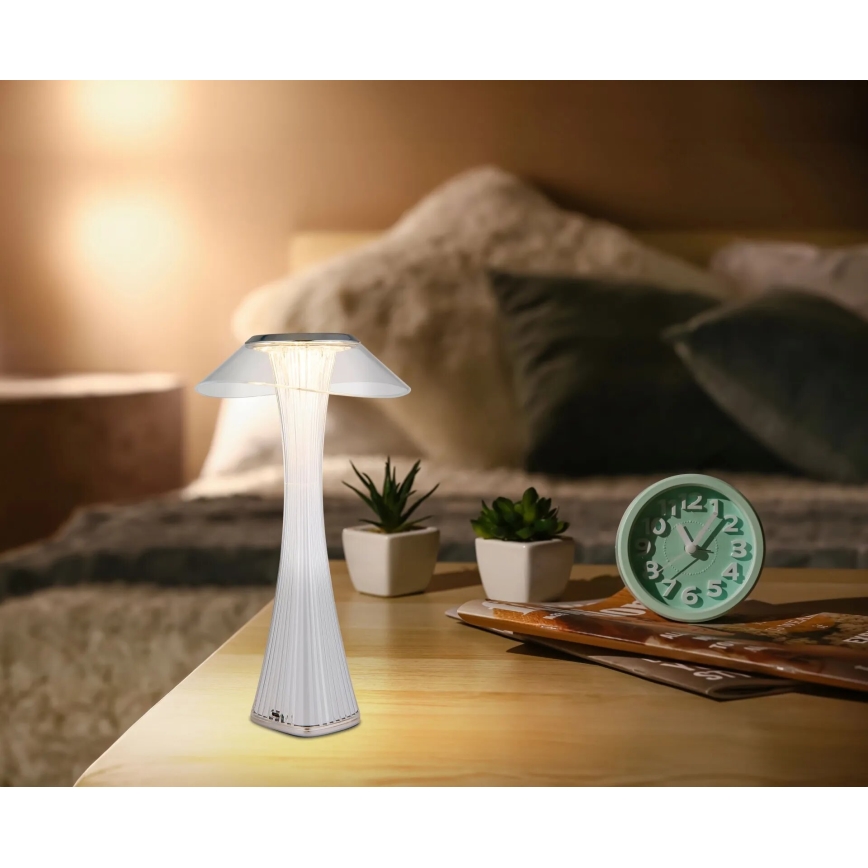 Globo - LED Prigušiva punjiva stona lampa LED/2,5W/3,7V 1200mAh 2700K/4500K/6500K bela