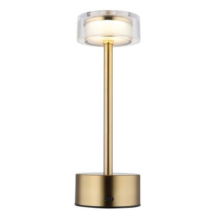 Globo - LED Prigušiva punjiva dodirna stona lampa LED/2,5W/3,7V 2700/4000/6500K 1800mAh mesing