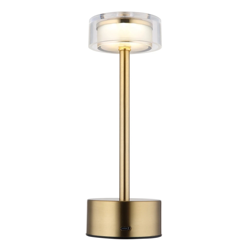 Globo - LED Prigušiva punjiva dodirna stona lampa LED/2,5W/3,7V 2700/4000/6500K 1800mAh mesing
