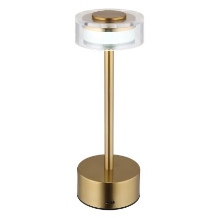 Globo - LED Prigušiva punjiva dodirna stona lampa LED/2,5W/3,7V 2700/4000/6500K 1800mAh mesing
