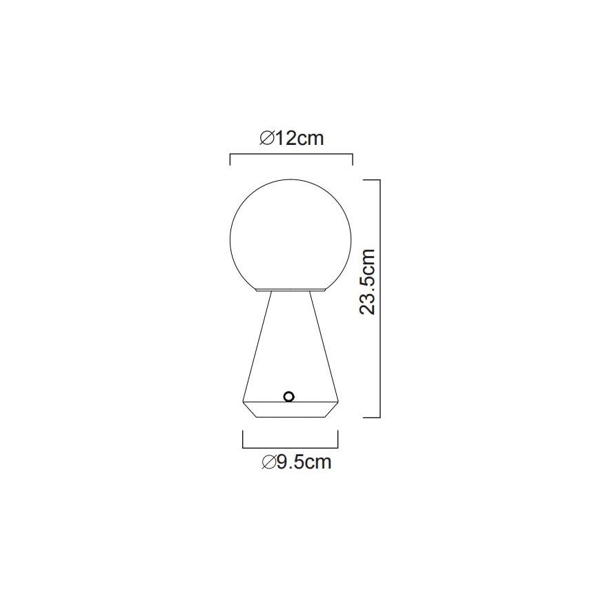 Globo - LED prigušiva dodirna spoljašnja stona lampa LED/1,5W/5V 3000/4500/6500K 1800 mAh IP41 bela