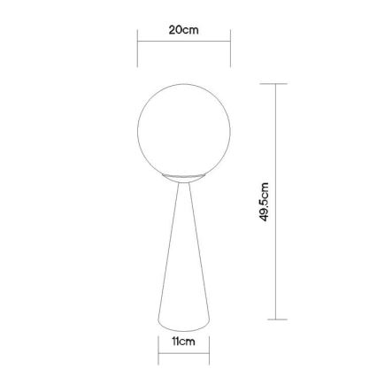 Globo - Stona lampa 1xE27/40W/230V mesing