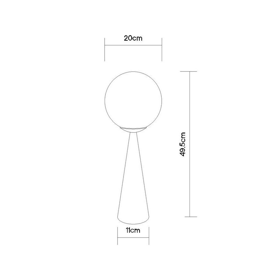 Globo - Stona lampa 1xE27/40W/230V mesing
