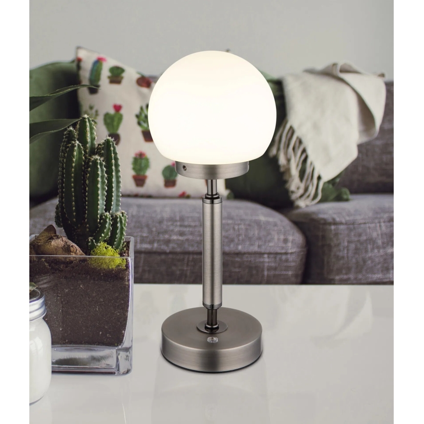 Globo - LED Prigušiva punjiva dodirna stona lampa LED/2,5W/5V 1800mAh 2700/4000/6500K antracit